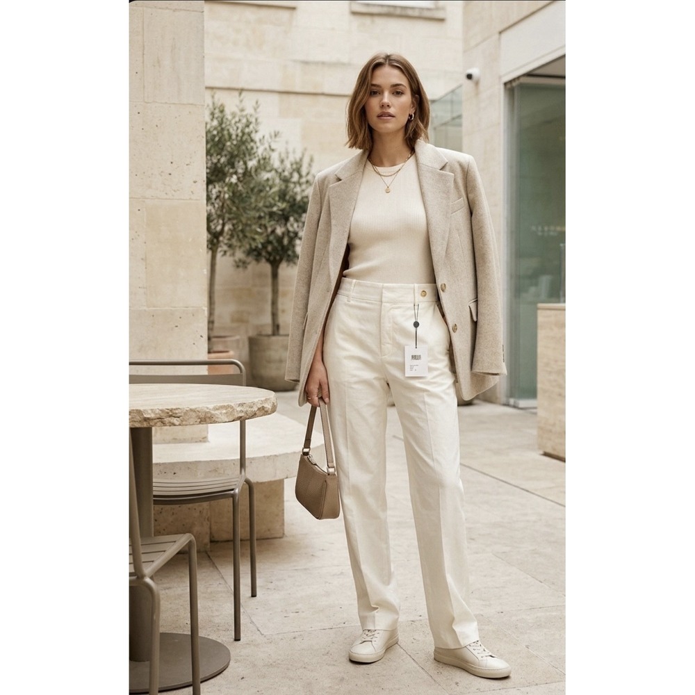 CÂLLAS Milano Sydney Stretch Twill Pant White IT 44 US 8 NWT Menswear Tailored